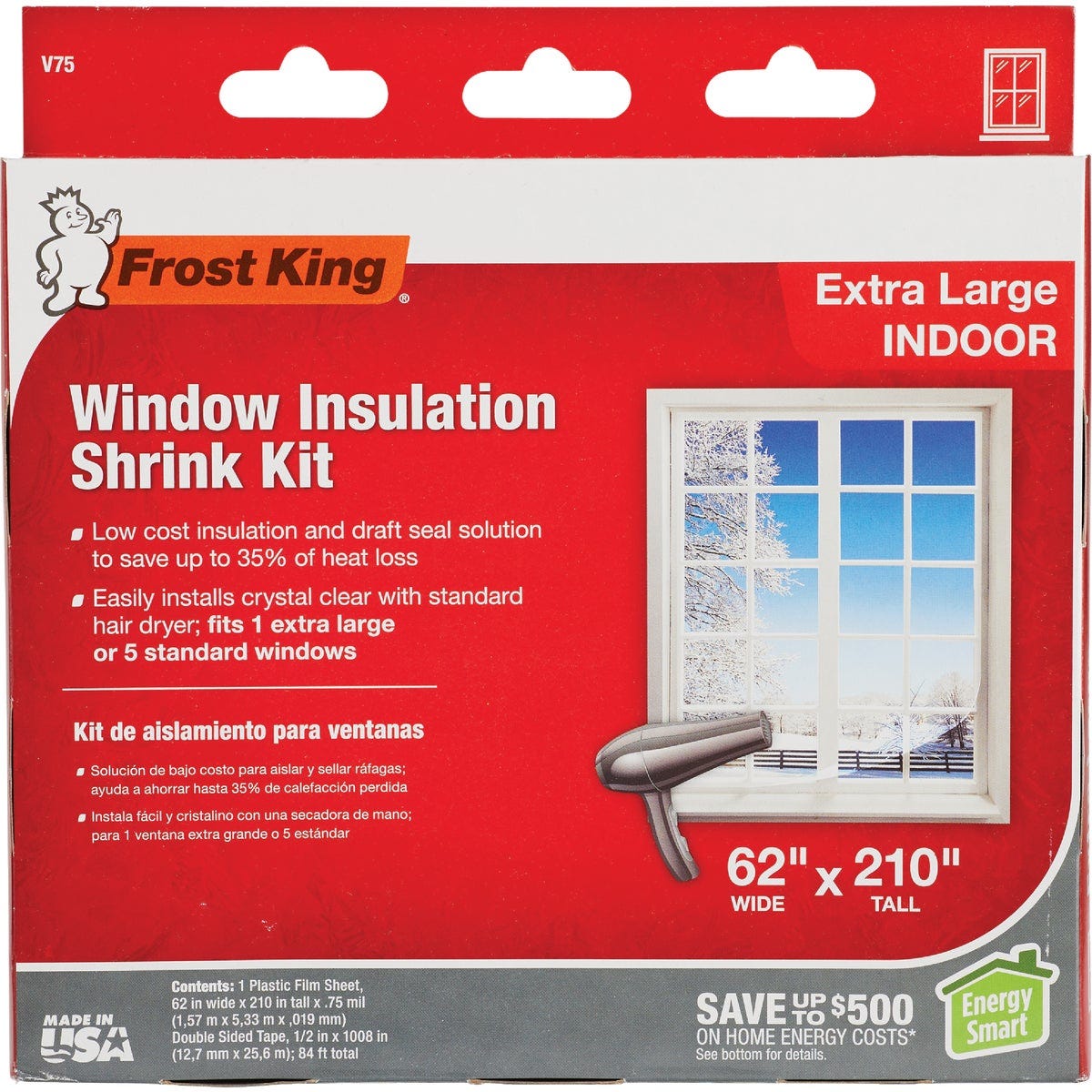 Frost King 62 In. x 210 In. Indoor Shrink Film Window Kit - photo 2 Frost King 62 In. x 210 In. Indoor Shrink Film Window Kit - photo 2
