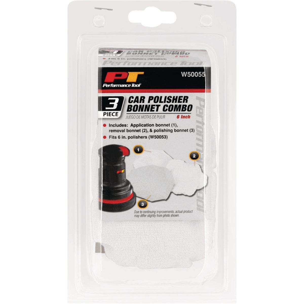 Performance Tool 6 In. Car Polisher Bonnet Kit (3-Piece) - photo 2 Performance Tool 6 In. Car Polisher Bonnet Kit (3-Piece) - photo 2