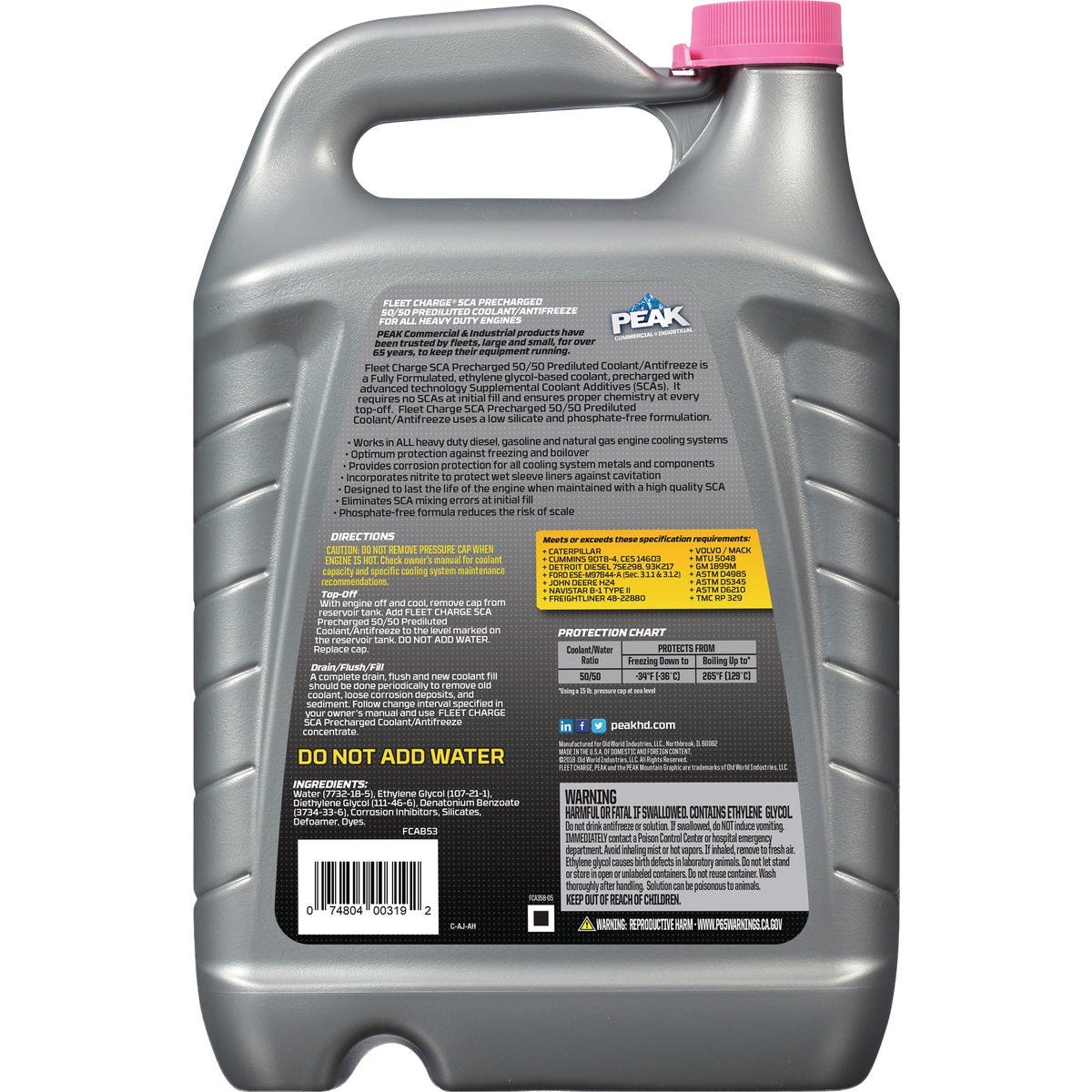Fleet Charge Peak 1 Gal. SCA Precharged 50/50 Antifreeze & Coolant - photo 3