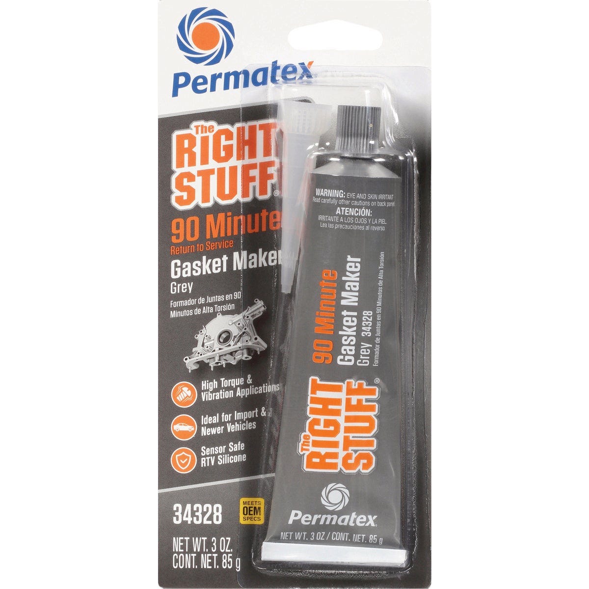 Permatex 3 Oz. Gray Right Stuff 90-Minute High-Torque Gasket Maker - photo 2 Permatex 3 Oz. Gray Right Stuff 90-Minute High-Torque Gasket Maker - photo 2