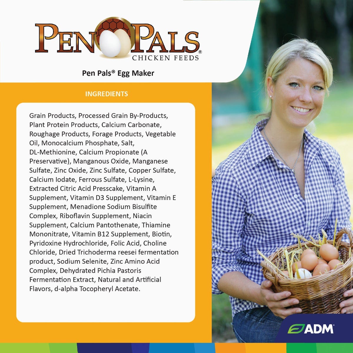 ADM Pen Pals 50 Lb. Egg Maker Chicken Feed Pellets - photo 3