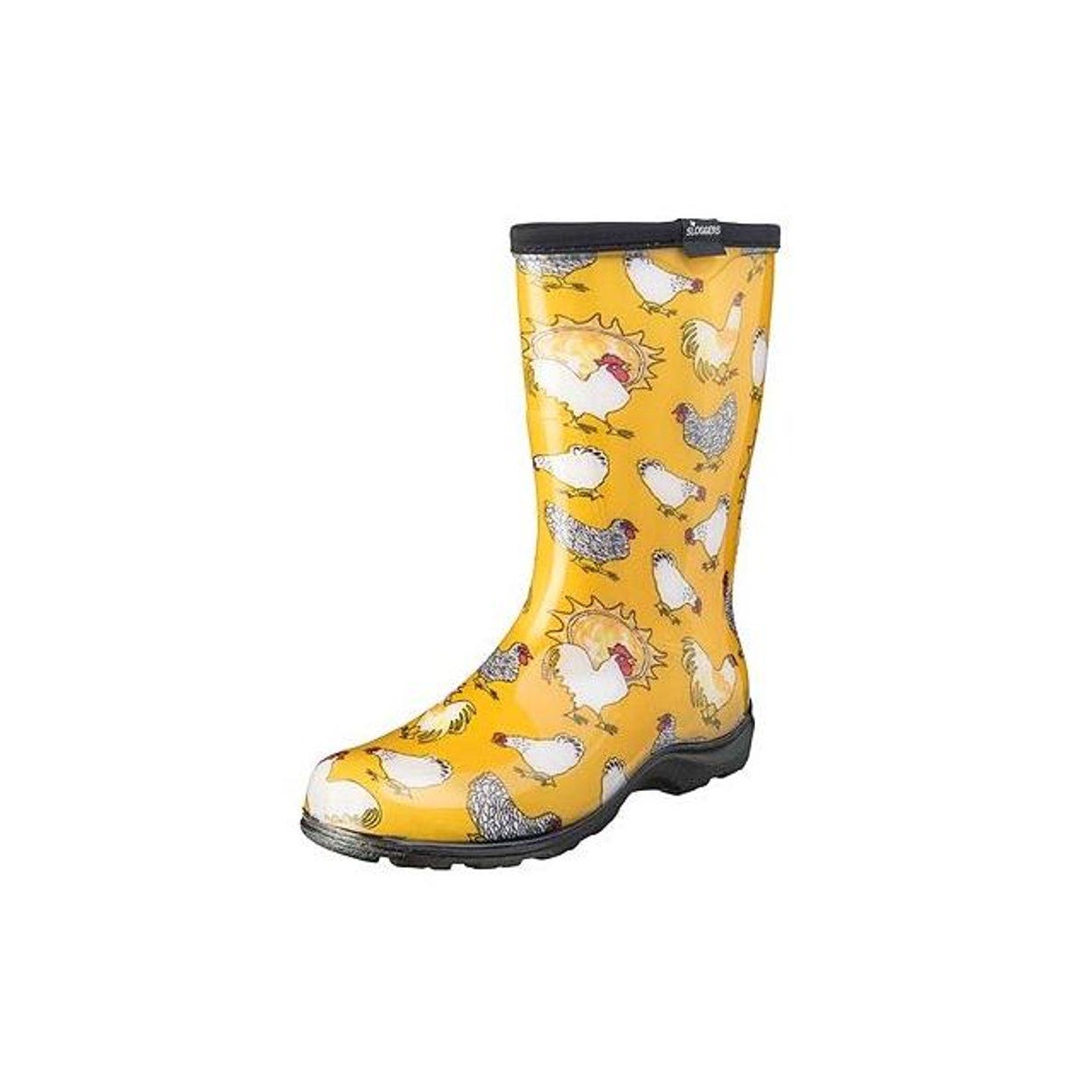 Sloggers Women's Size 8 Chicken Daffodil Yellow Rain & Garden Boots Sloggers Women's Size 8 Chicken Daffodil Yellow Rain & Garden Boots