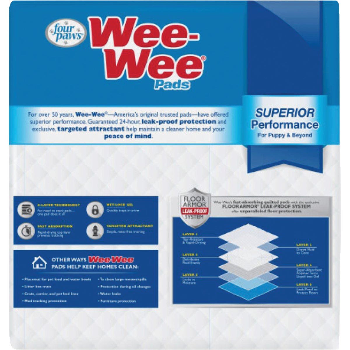 Four Paws Wee-Wee 22 In. x 22 In. Puppy Training Pads (30-Pack)