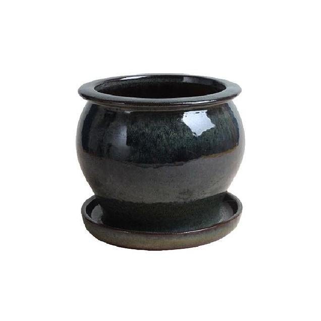 Trendspot 8 In. Dripping Green Ceramic Studio Planter Trendspot 8 In. Dripping Green Ceramic Studio Planter