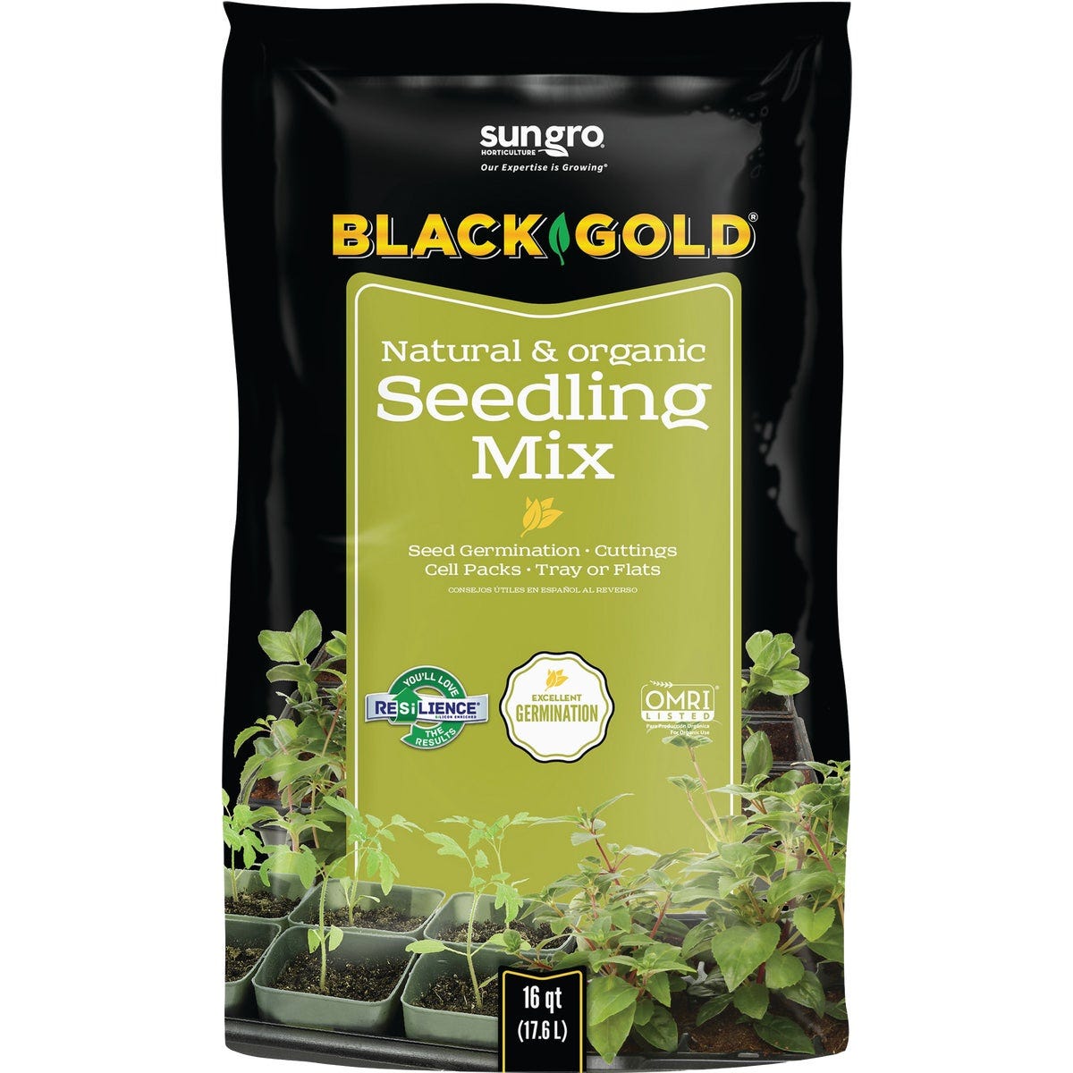 Black Gold 16 Qt. 8-1/3 Lb. All Purpose Container Potting Seed Starting Mix Black Gold 16 Qt. 8-1/3 Lb. All Purpose Container Potting Seed Starting Mix