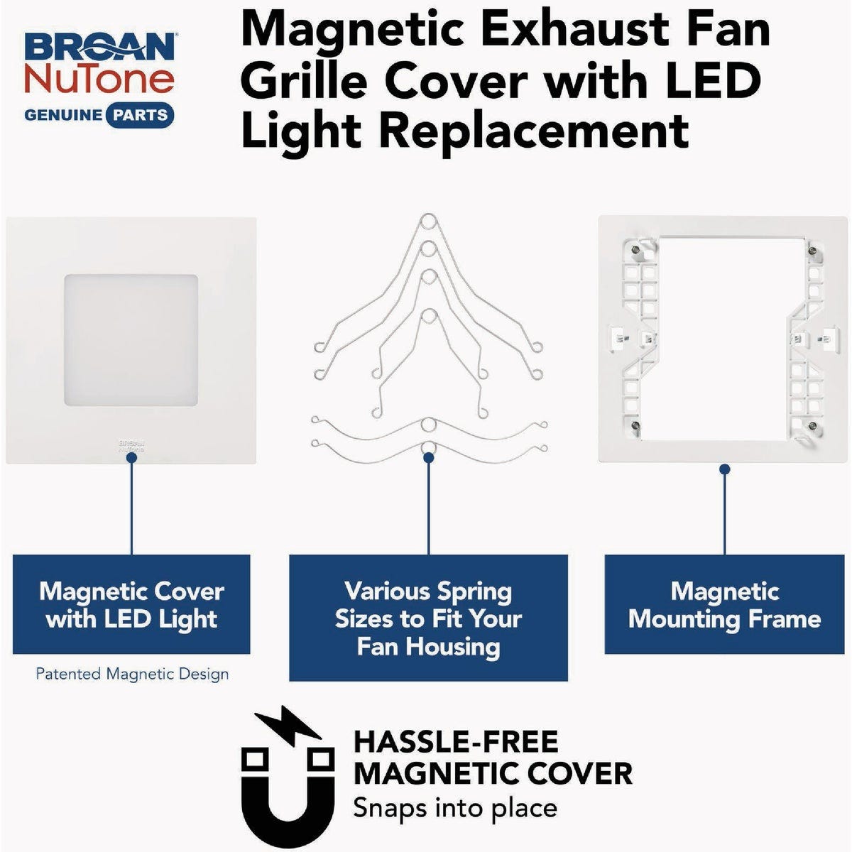 Broan-NuTone CleanCover 12 In. x 12 In. Magnetic LED Bath Exhaust Fan Grille - photo 4 Broan-NuTone CleanCover 12 In. x 12 In. Magnetic LED Bath Exhaust Fan Grille - photo 4