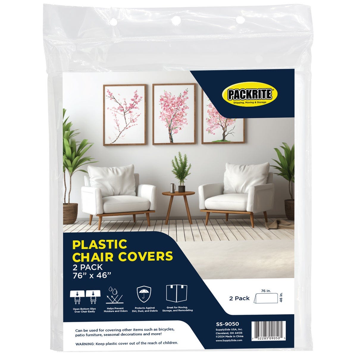 PackRite 46 In. x 76 In. Plastic Chair Covers (2-Pack) PackRite 46 In. x 76 In. Plastic Chair Covers (2-Pack)