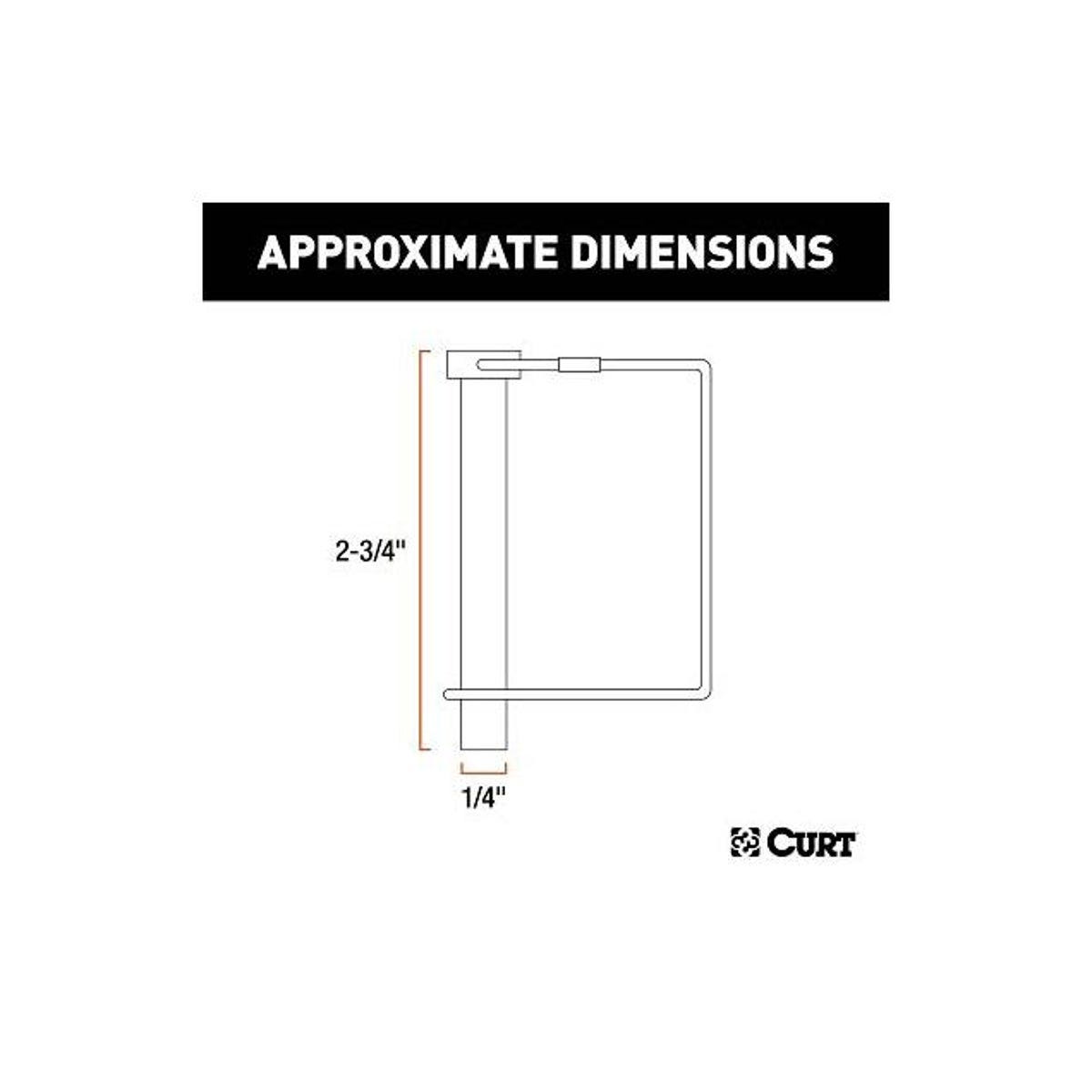 CURT 1/4 In. D. x 2-3/4 In. L. Safety Trailer Coupler Pin - photo 2 CURT 1/4 In. D. x 2-3/4 In. L. Safety Trailer Coupler Pin - photo 2