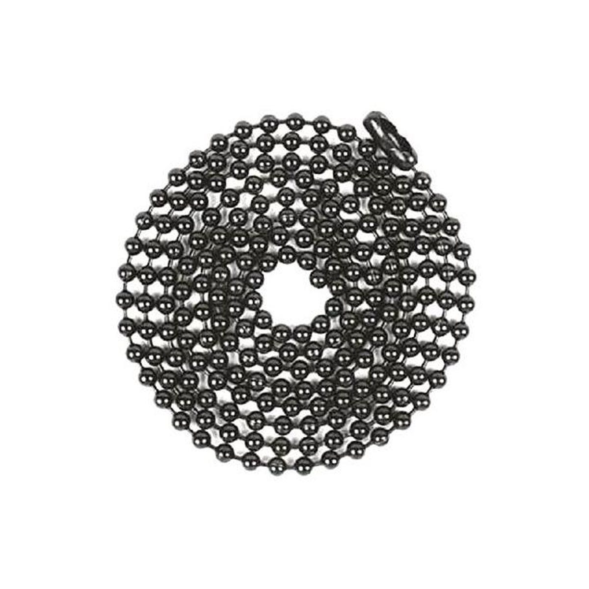 Jandorf 3 Ft. #6 Black Steel Beaded Lamp Chain With Connector Jandorf 3 Ft. #6 Black Steel Beaded Lamp Chain With Connector
