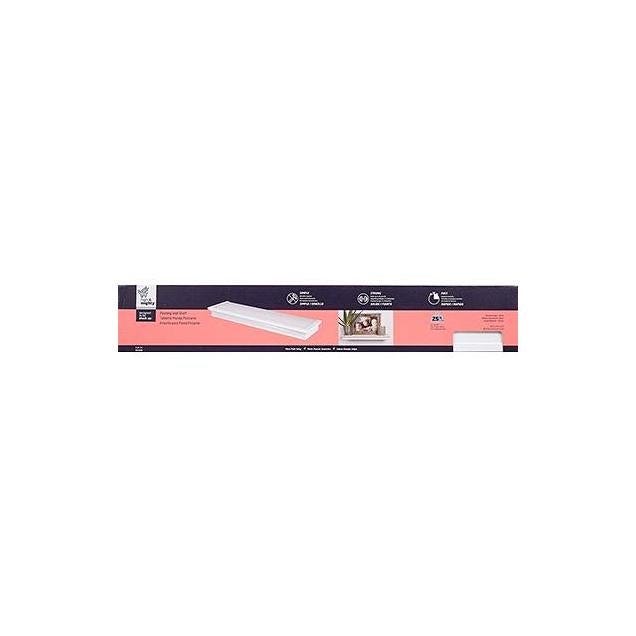 High & Mighty 36 In. White Beveled Design Floating Shelf - photo 2 High & Mighty 36 In. White Beveled Design Floating Shelf - photo 2