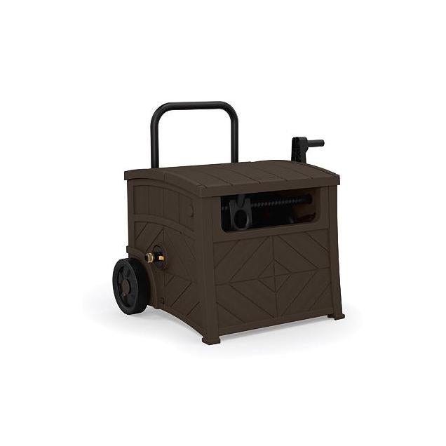 Suncast 150 Ft. Wheeled Hideaway Hose Reel, Java Suncast 150 Ft. Wheeled Hideaway Hose Reel, Java