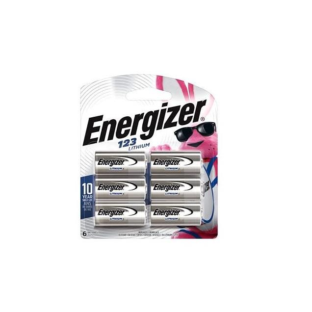 Energizer 3V 123 Photo Lithium Battery (6-Pack)