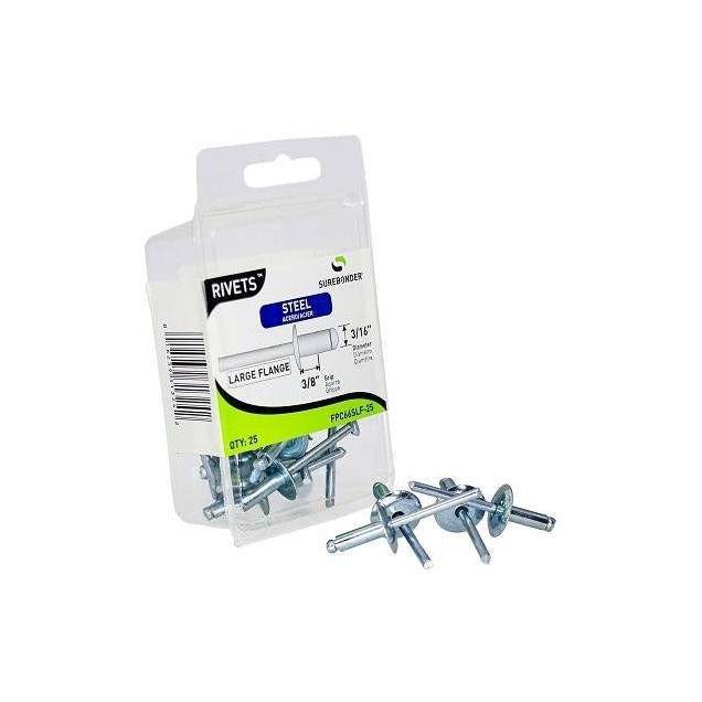 Surebonder Steel Medium-Large Snowmobile Rivets (25-Pack) Surebonder Steel Medium-Large Snowmobile Rivets (25-Pack)