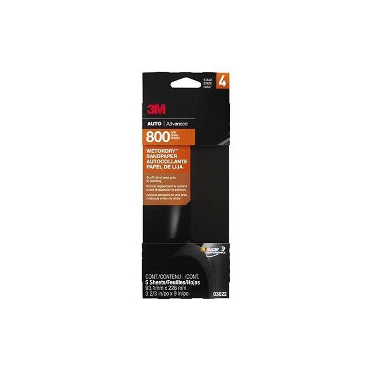 3M 5-Pack 800 Grit Sandpaper