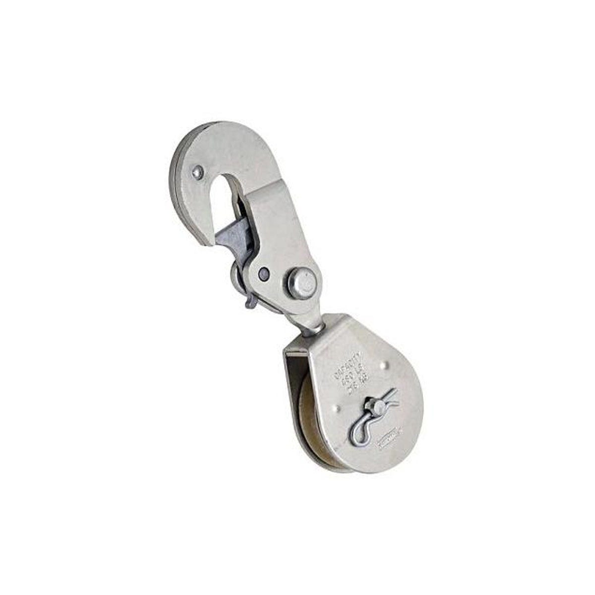 National Hardware 2 In. Zinc Latching Swivel Hook Single Pulley