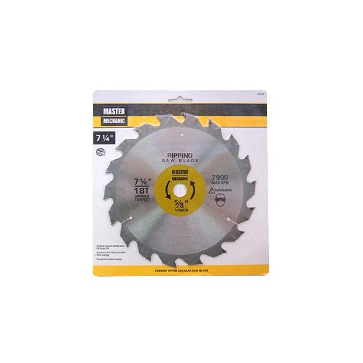 Master Mechanic 7-1/4 In. 18-Tooth Framing Combo/Rip Circular Saw Blade Master Mechanic 7-1/4 In. 18-Tooth Framing Combo/Rip Circular Saw Blade