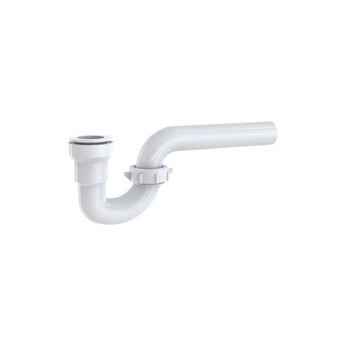 Plumb Pak 1-1/4 In. White Insta-Plumb Push-Fit Bathroom Sink P-Trap