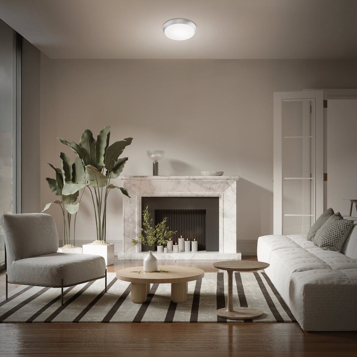 Feit 11 In. Brushed Nickel LED CCT Dimmable Flush Mount Ceiling Light Fixture - photo 4 Feit 11 In. Brushed Nickel LED CCT Dimmable Flush Mount Ceiling Light Fixture - photo 4