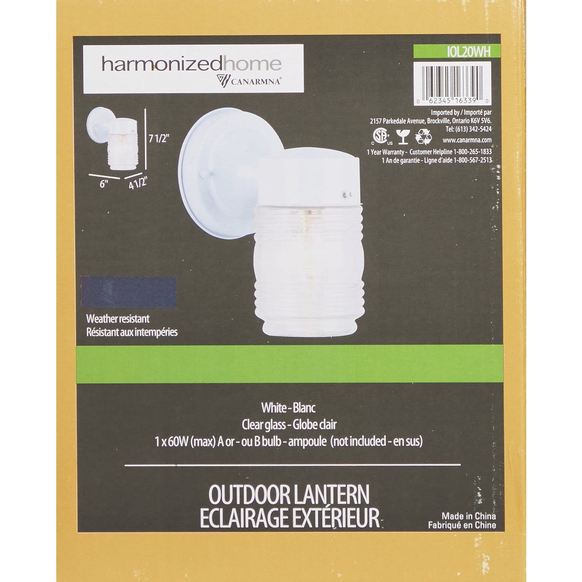 Home Impressions White Incandescent Type A Outdoor Wall Light Fixture - photo 2