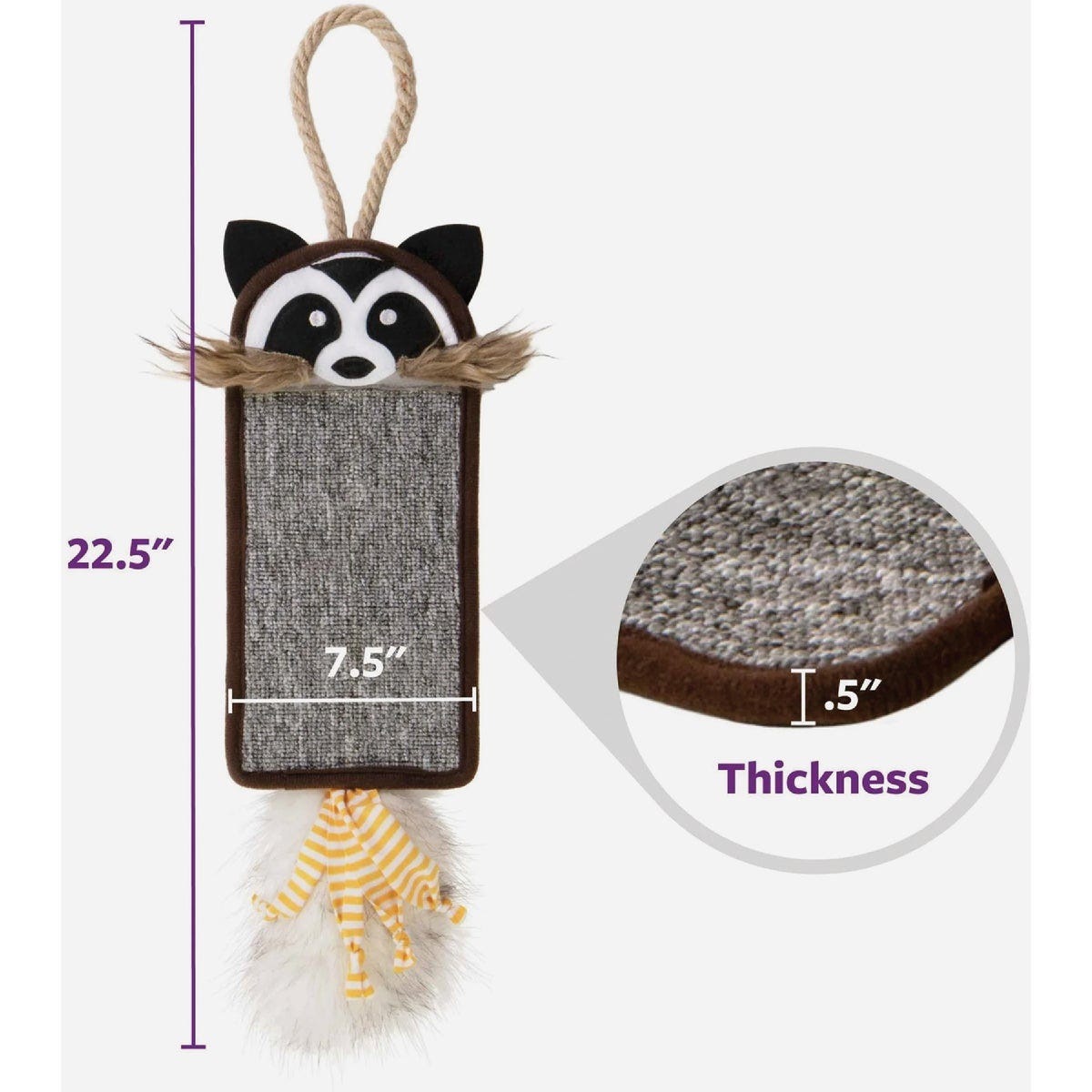 SmartyKat Rowdy Rascal Cat Scratcher & Plush Sound Cat Toy - photo 5