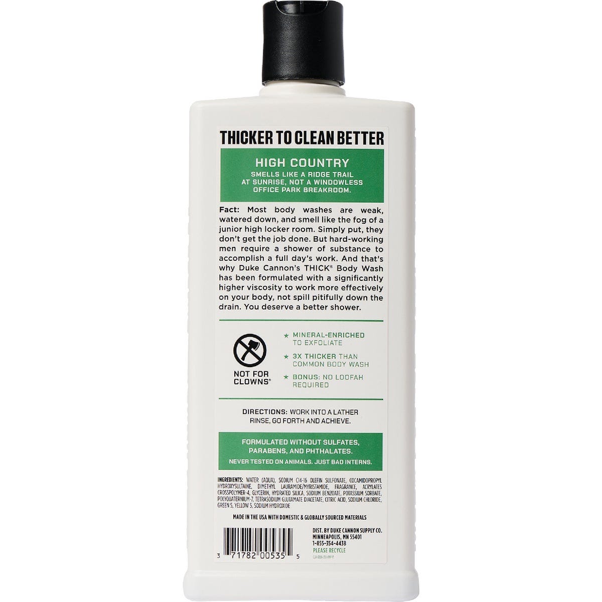 Duke Cannon 18 Oz. High Country Thick Liquid Shower Wash - photo 2
