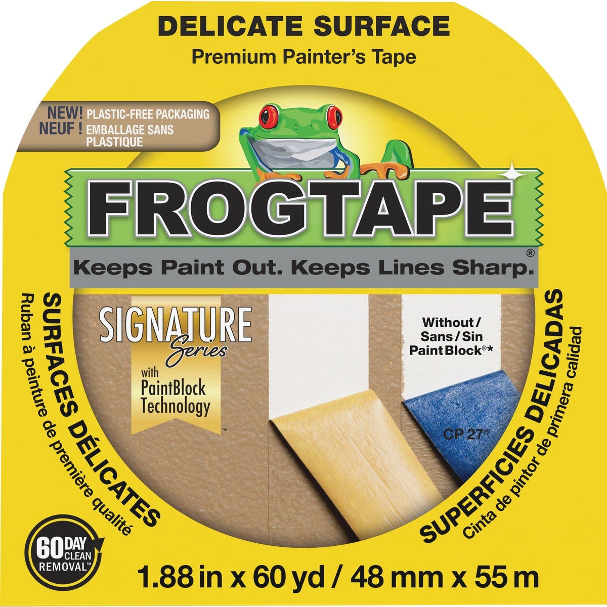 FrogTape 1.88 In. x 60 Yd. Delicate Surface Masking Tape FrogTape 1.88 In. x 60 Yd. Delicate Surface Masking Tape