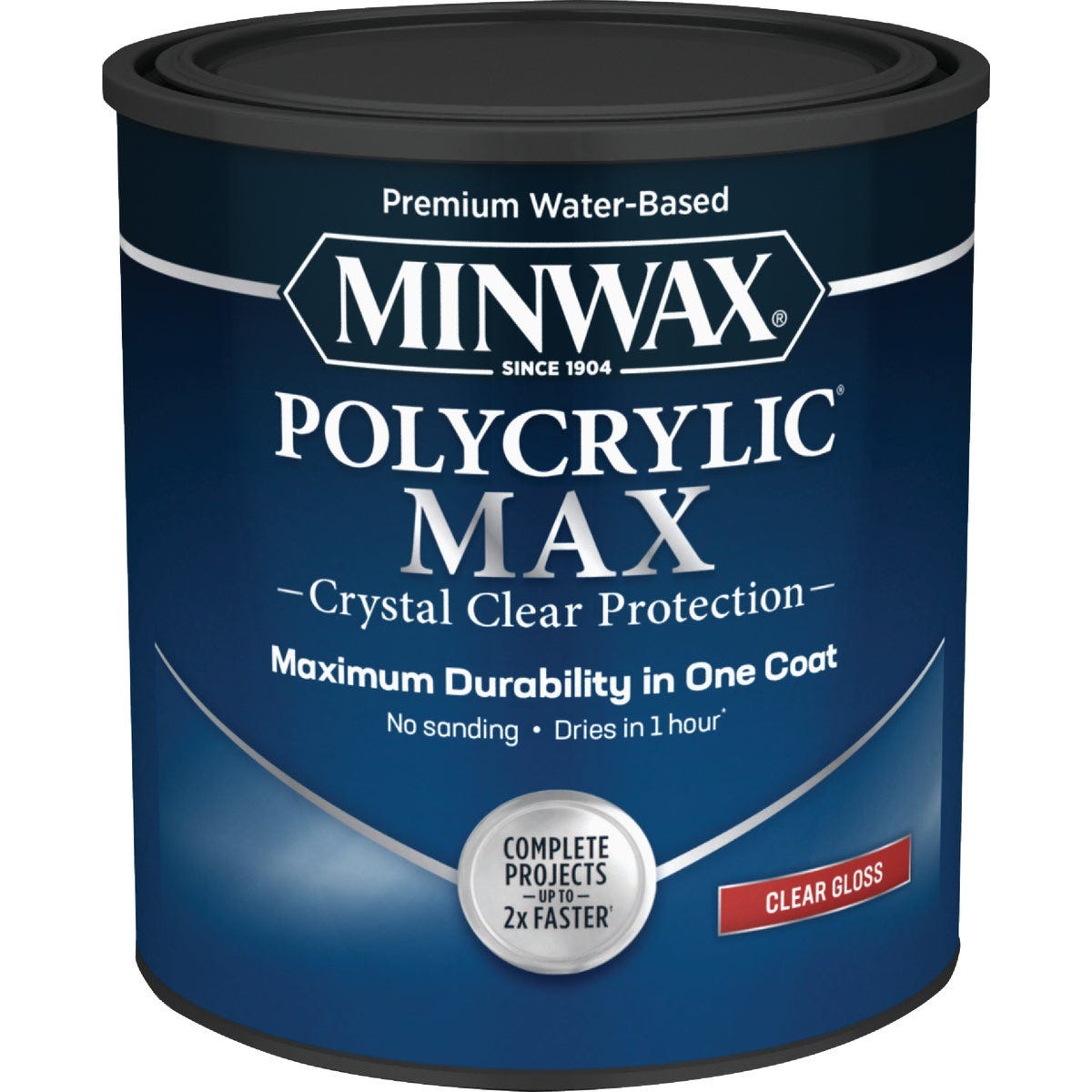 Minwax Polycrylic Max Interior Stain, Clear Gloss, 1 Qt. Minwax Polycrylic Max Interior Stain, Clear Gloss, 1 Qt.