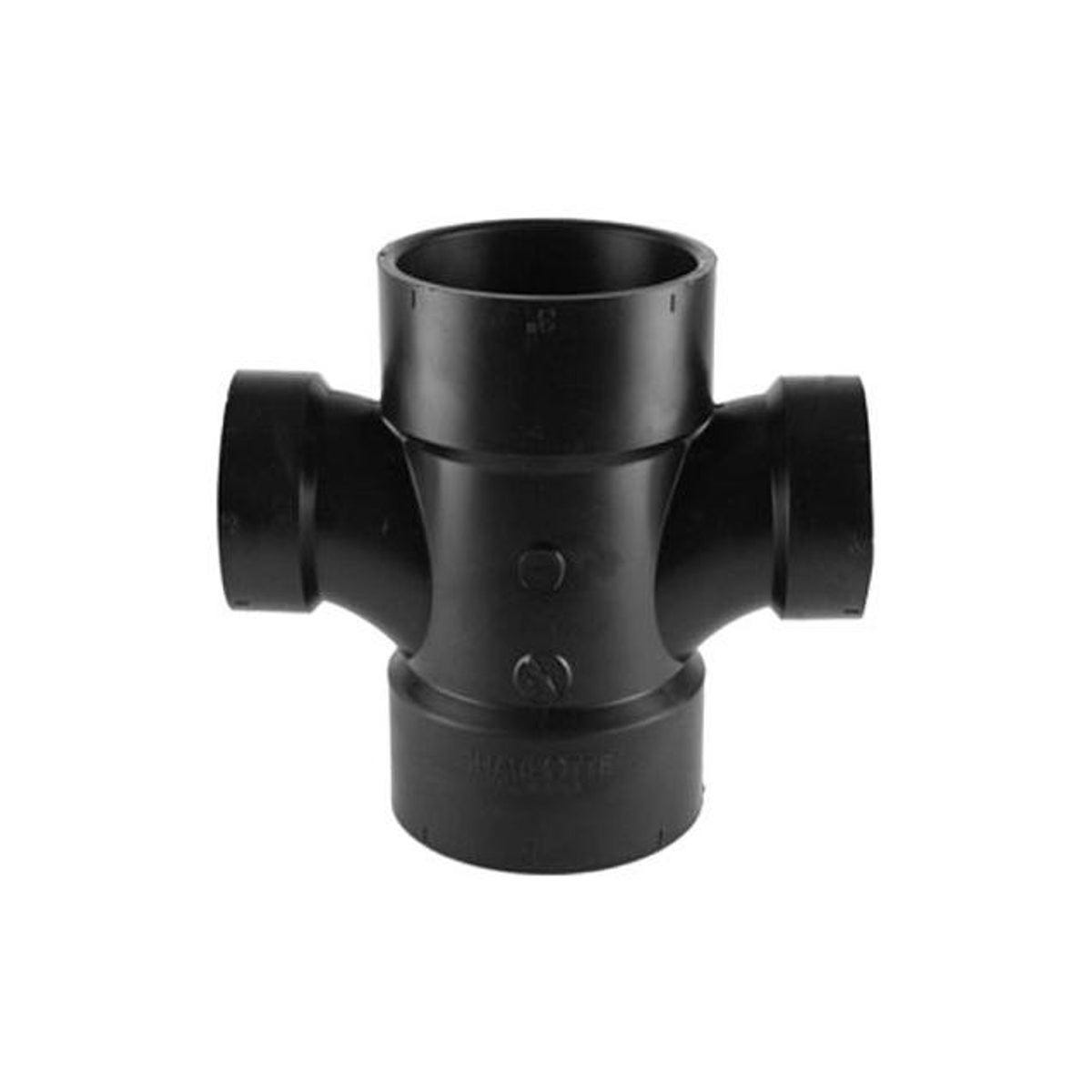 Charlotte Pipe 3 In. x 2 In. ABS/DWV Double Sanitary Tee