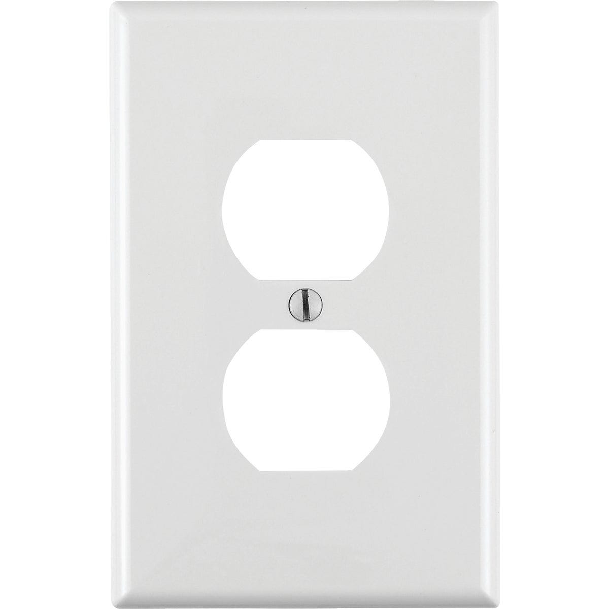 Leviton Mid-Way 1-Gang Thermoplastic Nylon Outlet Wall Plate, White (10-Pack) - photo 2