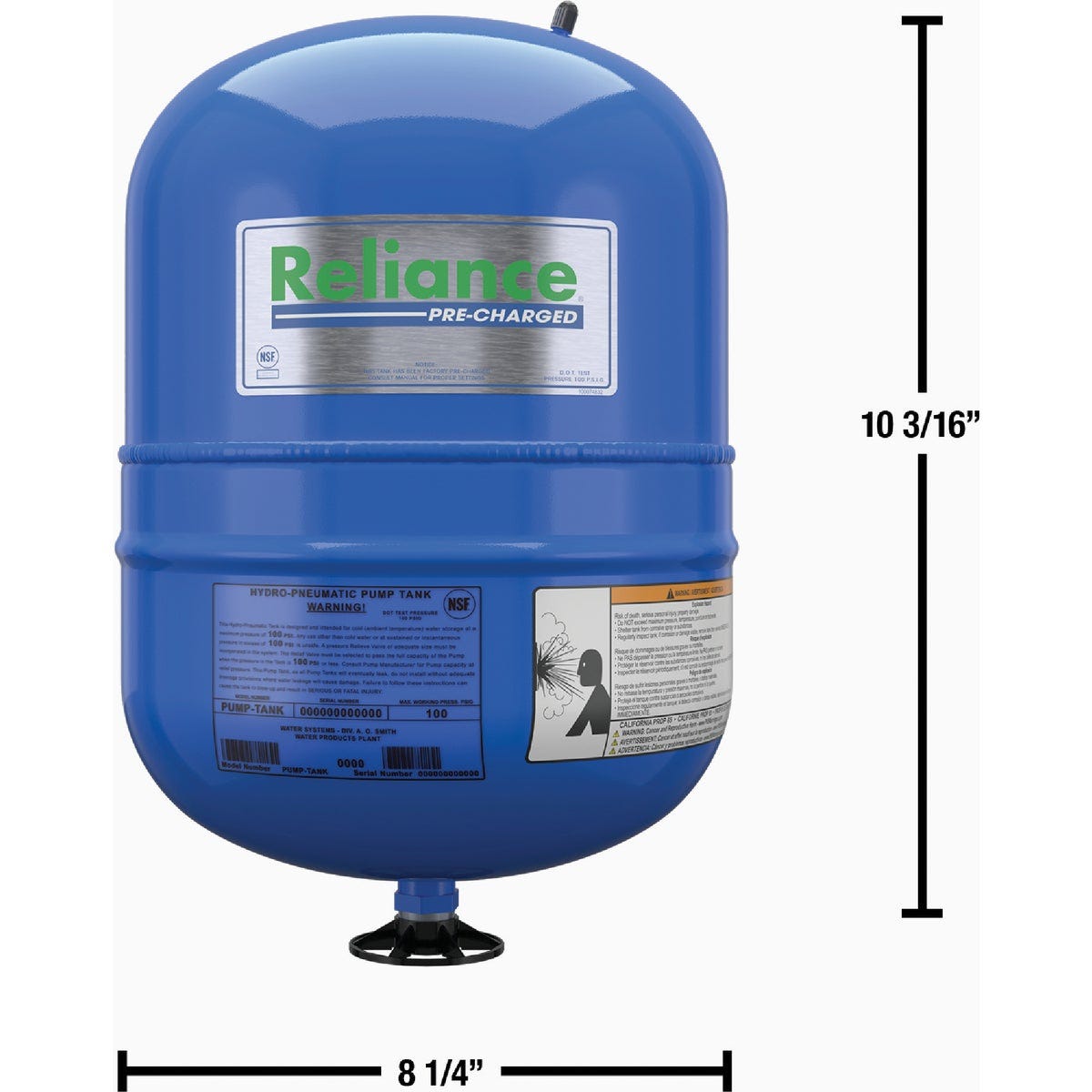Reliance 2 Gal. Inline Pressure Pump Tank - photo 2 Reliance 2 Gal. Inline Pressure Pump Tank - photo 2