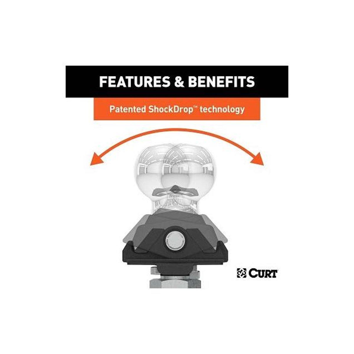 Curt 7500 Lb. 3 In. Drop 2 In. Shank Rockerball Cushion Hitch with 2 In. Ball - photo 4