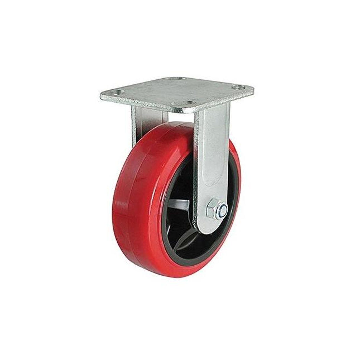 Richelieu 6 In. Red Poly Rigid Plate Caster