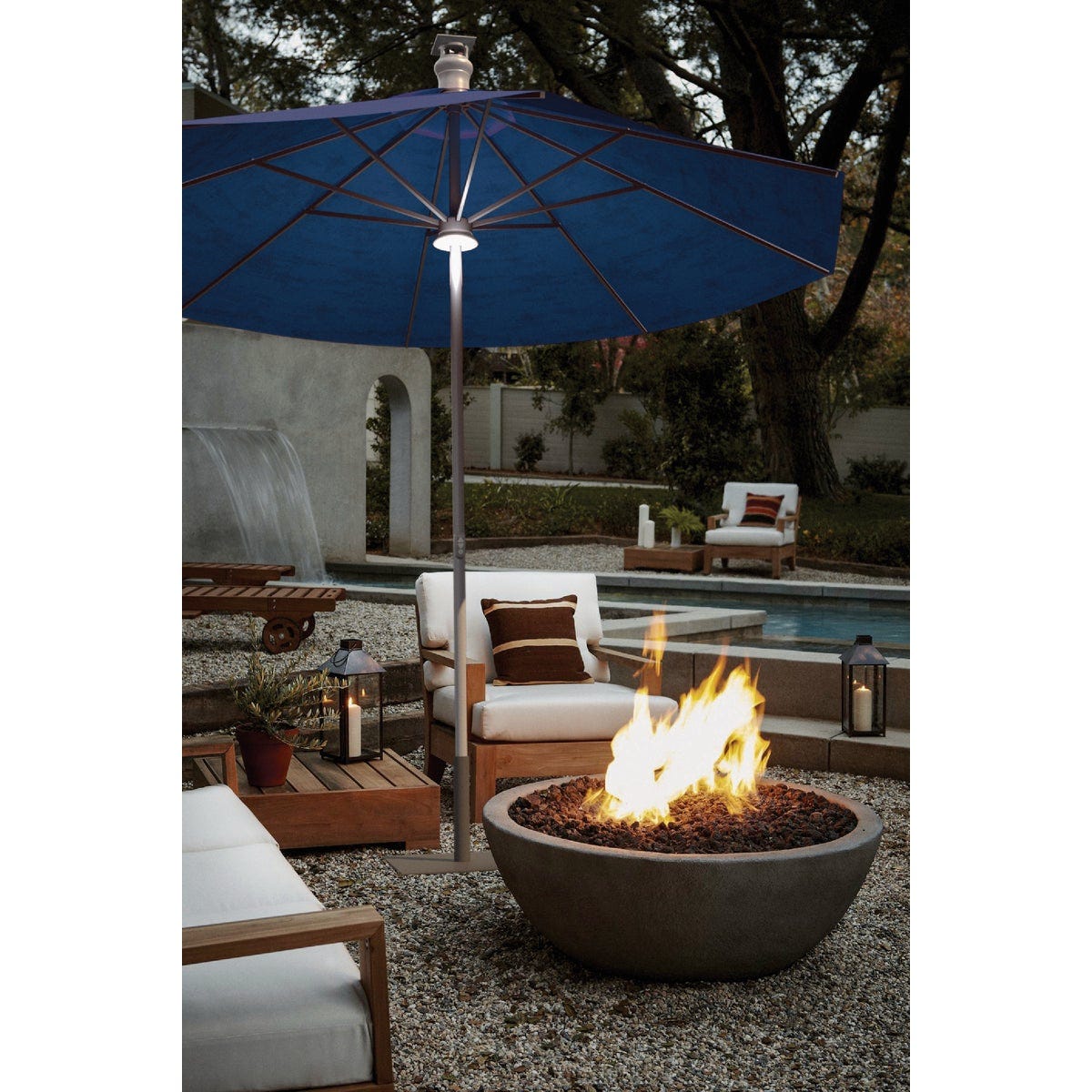 Above 9 Ft. Aluminum Pole Spectrum Indigo Smart Umbrella - photo 2