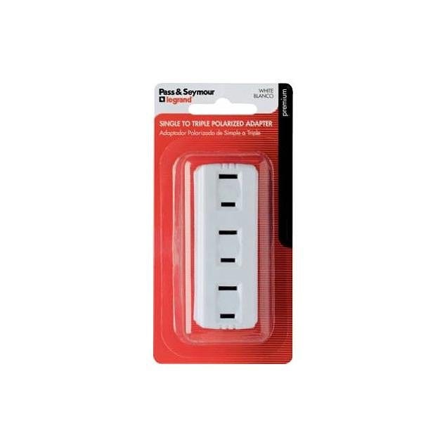 Legrand Pass & Seymour 15A White Triple Plug-In Adapter Legrand Pass & Seymour 15A White Triple Plug-In Adapter