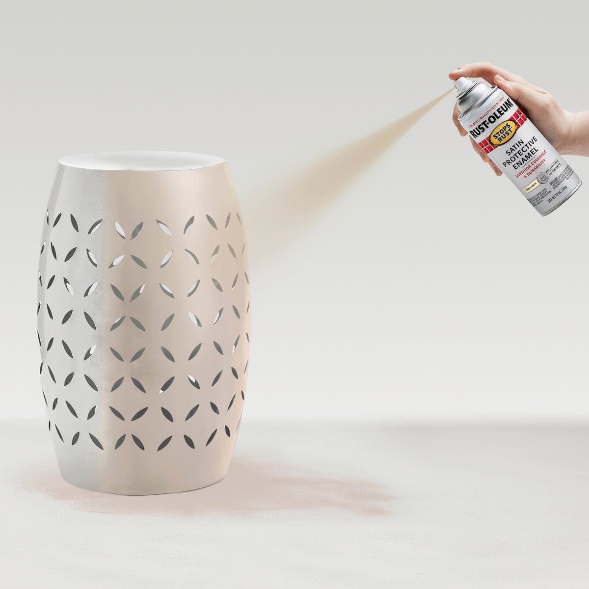 Rust-Oleum Stops Rust Decor 12 Oz. Satin Spray Paint, Shell White - photo 6