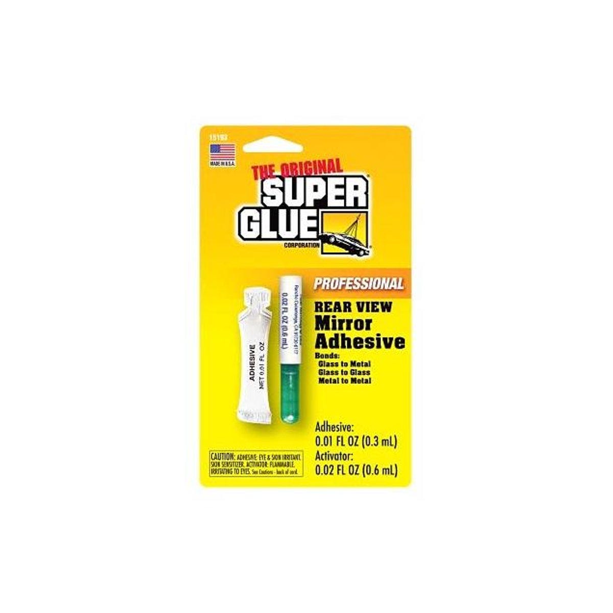 Super Glue 0.01 Fl. Oz. Professional Strength Rear View Mirror Adhesive