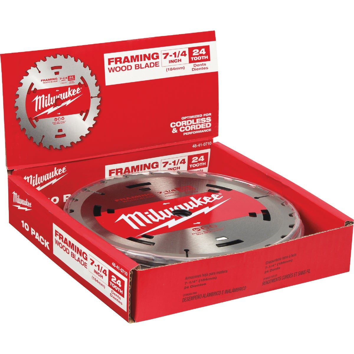 Milwaukee 7-1/4 In. 24-Tooth Construction Framing Circular Saw Blade, Bulk
