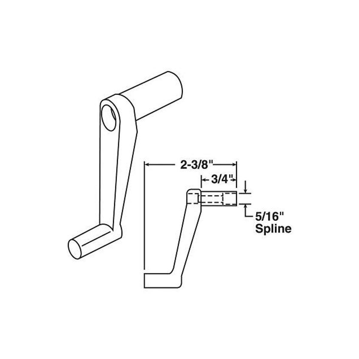 Prime-Line 3/4 In. Stem Window Crank Handles (2-Pack) - photo 2