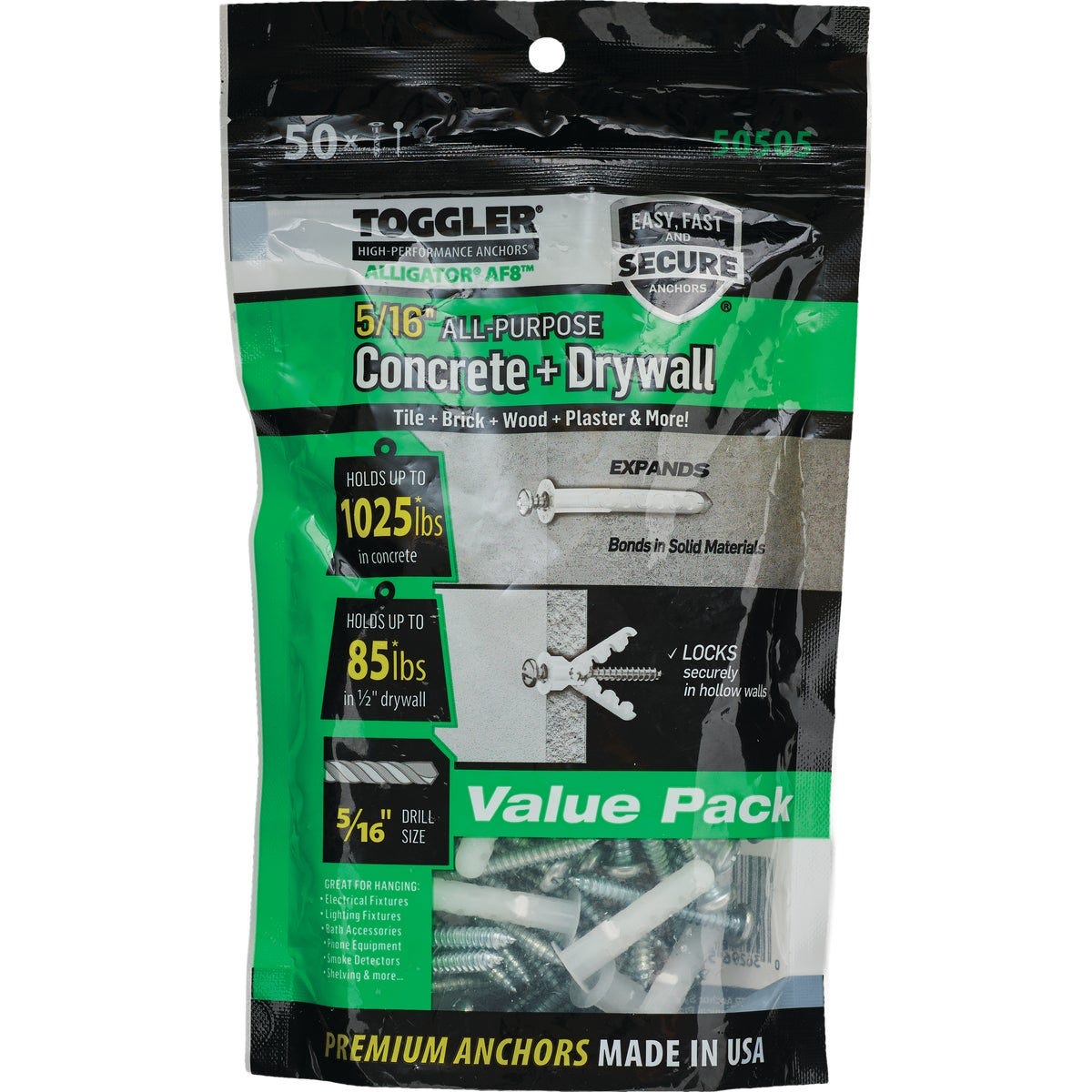 Toggler Alligator #12 x 1-3/4 In. Concrete & Drywall Anchors (50 Ct.) - photo 2