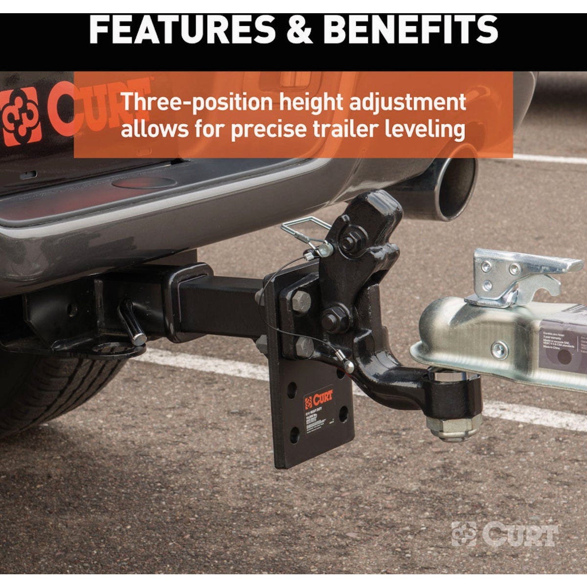 CURT 2 In. Adjustable Pintle Mount, 10,000 Lb. Capacity - photo 4 CURT 2 In. Adjustable Pintle Mount, 10,000 Lb. Capacity - photo 4