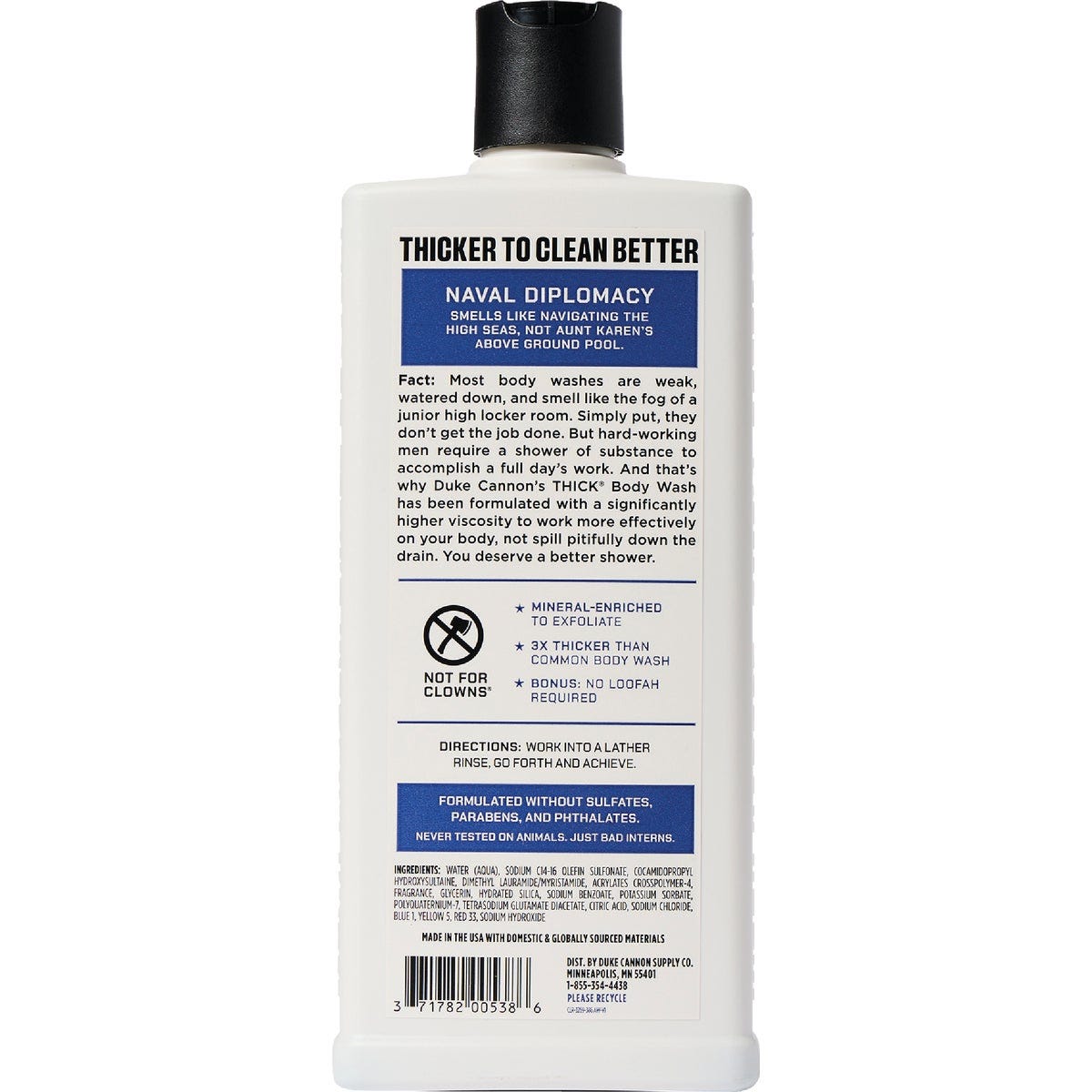 Duke Cannon 18 Oz. Naval Diplomacy Thick Liquid Shower Wash - photo 2