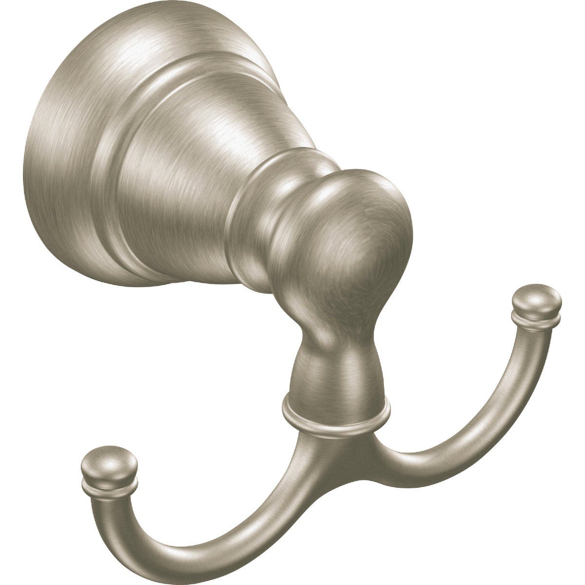 Moen Banbury Double Robe Hook, Brushed Nickel Moen Banbury Double Robe Hook, Brushed Nickel
