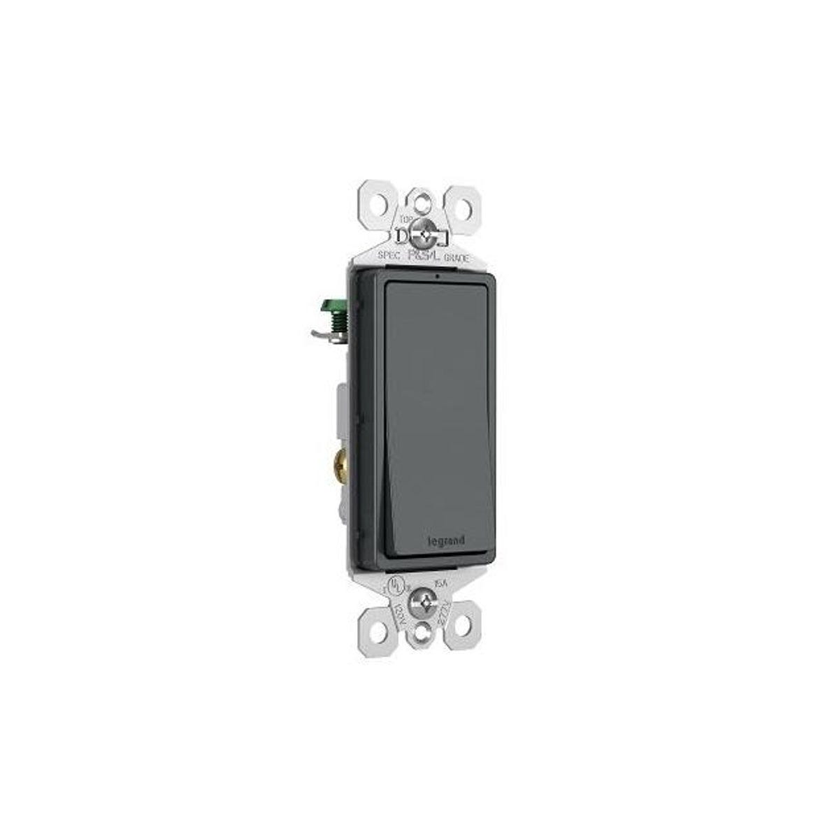 Radiant 15A Graphite Single Pole Light Switch Radiant 15A Graphite Single Pole Light Switch