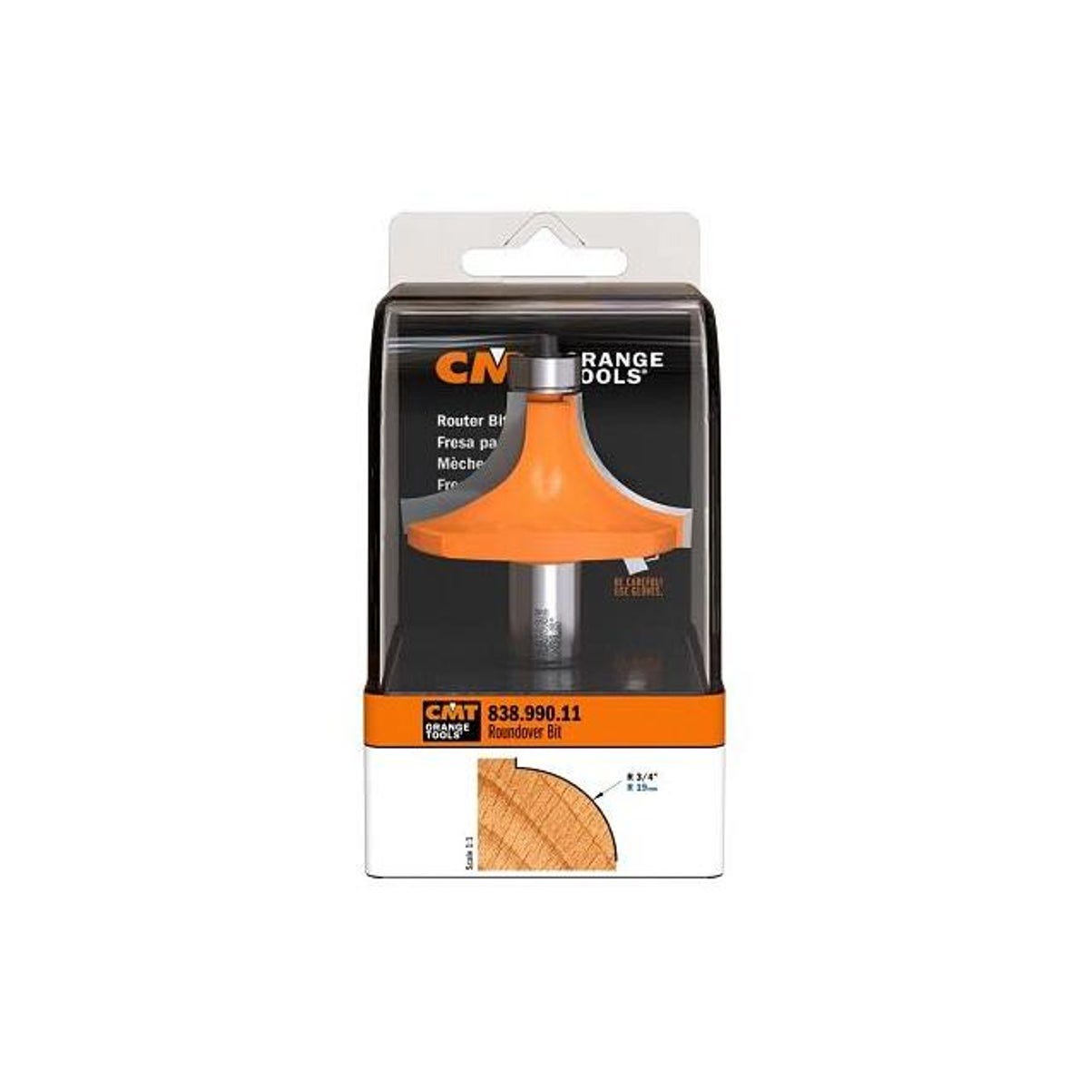 CMT Orange Tools 3/4 In. 1/2 In. Shank Roundover Router Bit - photo 2