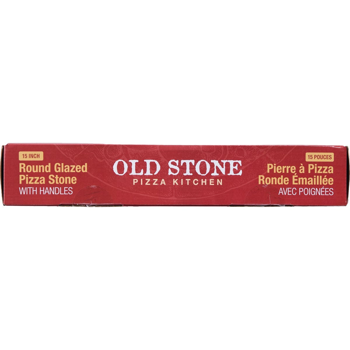 Old Stone 15 In. Grey Glazed Round Pizza Stone With Handles - photo 2