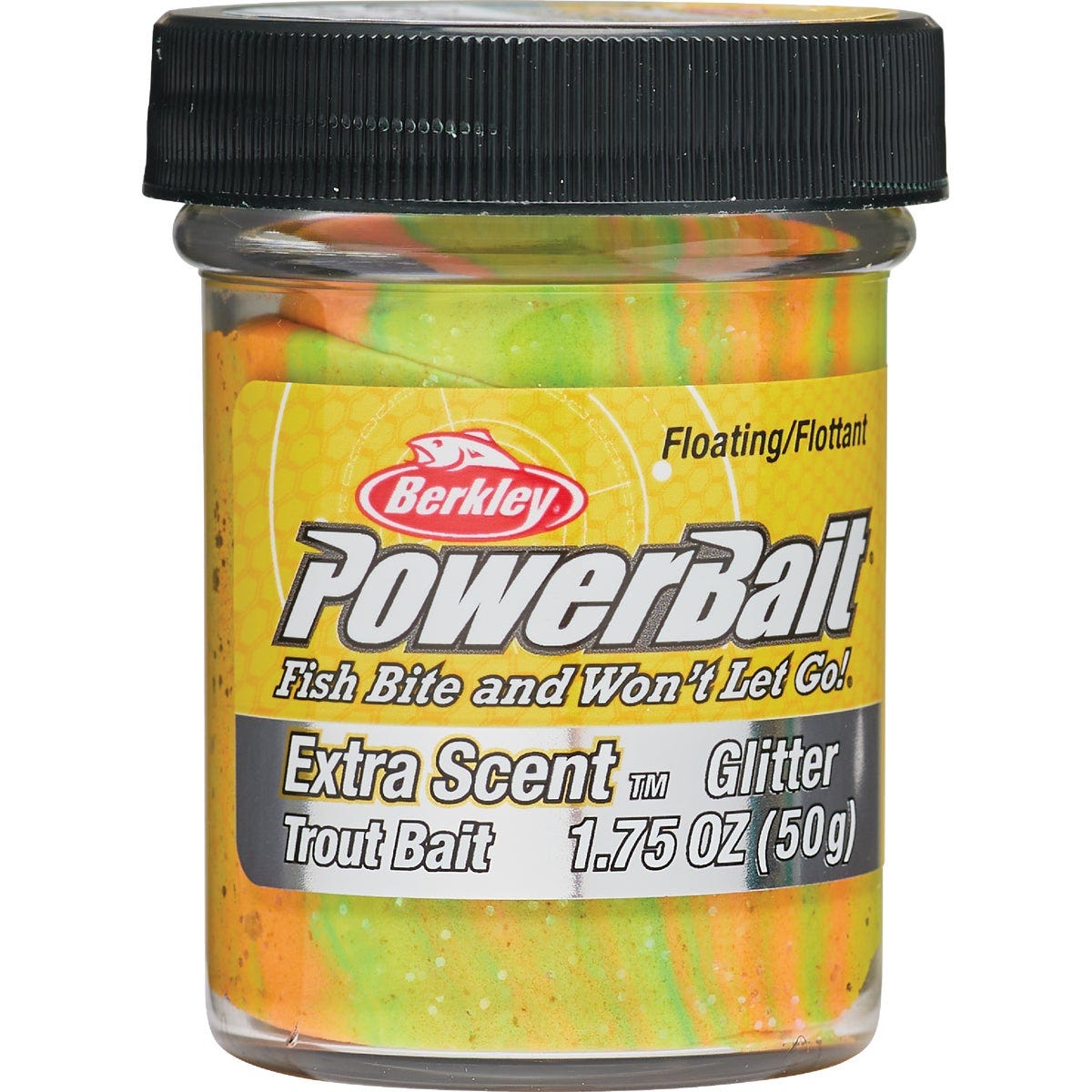 Berkley PowerBait Rainbow Glitter Trout Bait Extra Scent Berkley PowerBait Rainbow Glitter Trout Bait Extra Scent