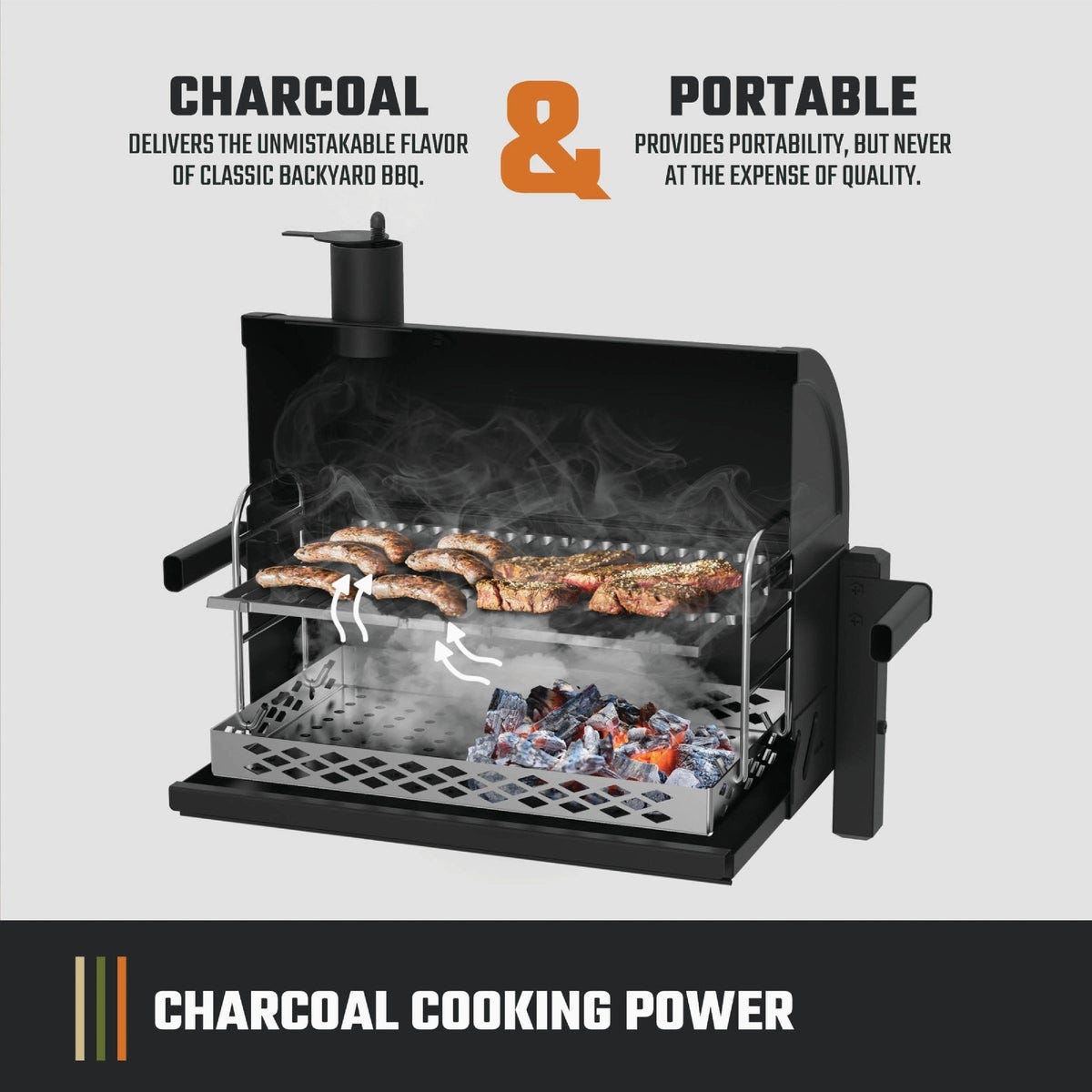 Oklahoma Joe's Rambler Black 218 Sq. In. Charcoal Tabletop
