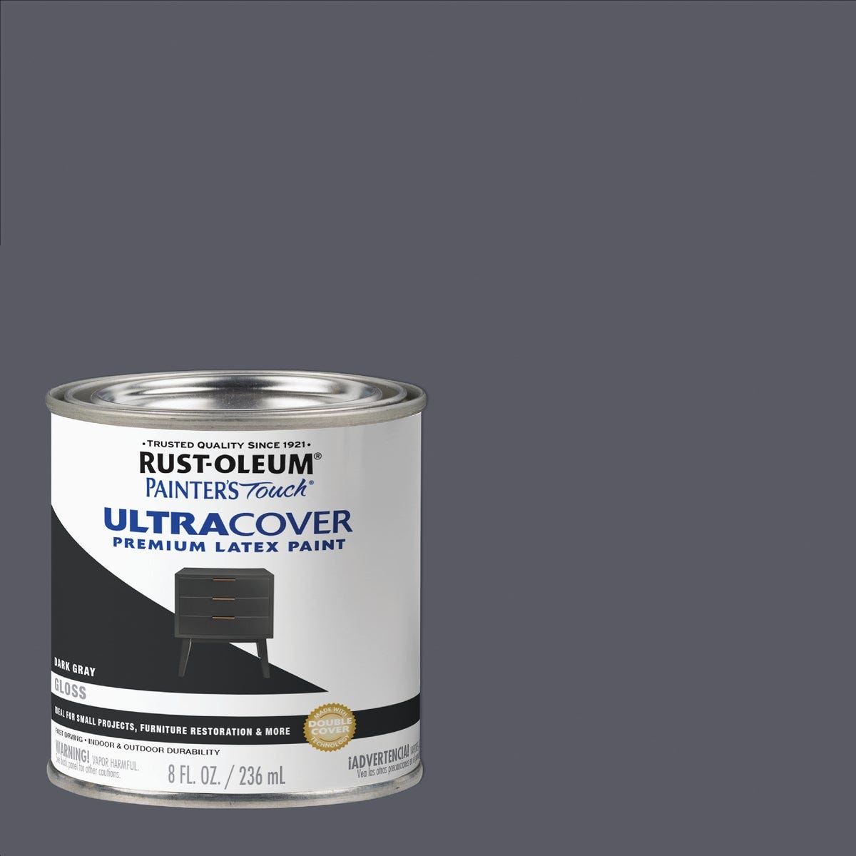 Rust-Oleum Painter's Touch 2X Ultra Cover Premium Latex Paint, Dark Gray, 1/2 Pt. Rust-Oleum Painter's Touch 2X Ultra Cover Premium Latex Paint, Dark Gray, 1/2 Pt.