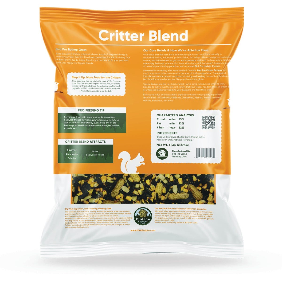 Bird Pro 5 Lb. Critter Snack Wildlife Feed - photo 4