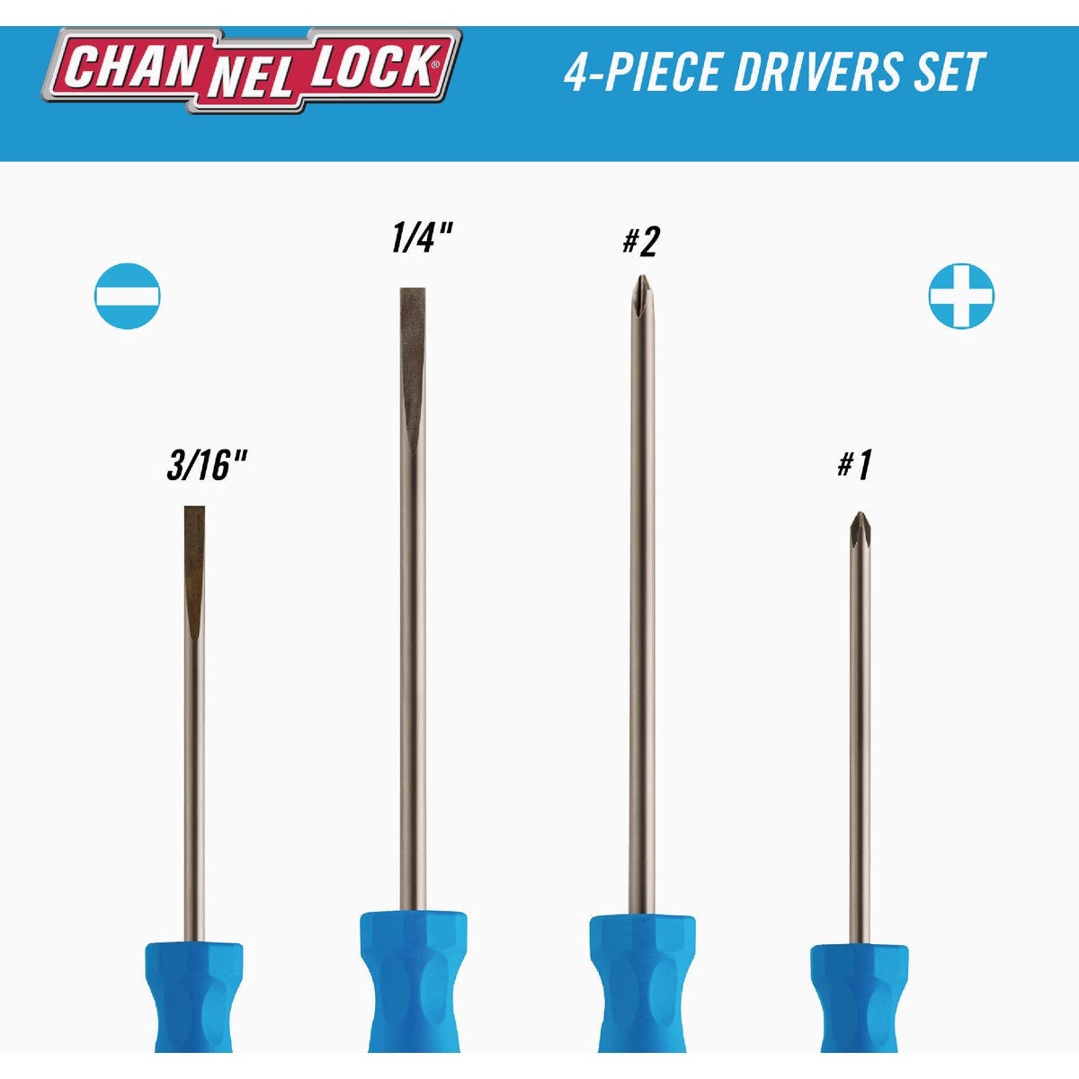 Channellock Standard Screwdriver Set (4-Piece) - photo 4